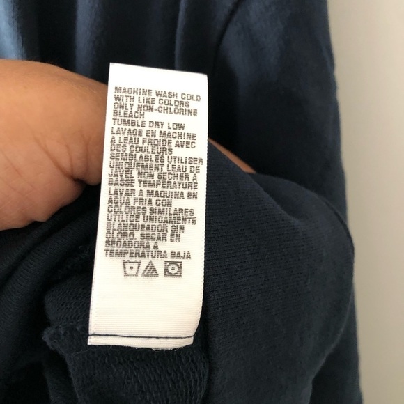 James Perse Navy Cowl Neck Sweatshirt 2 M - Picture 8 of 8